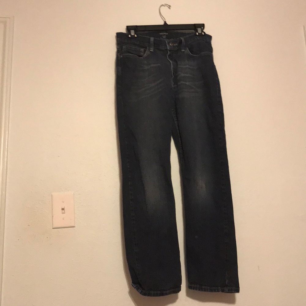 Dark blue jeans straight fit